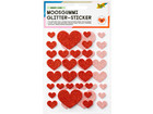 folia Moosgummi Glitzer Sticker Herz 50 Stück
