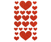folia Moosgummi Glitzer Sticker Herz 50 Stück 7