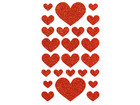 folia Moosgummi Glitzer Sticker Herz 50 Stück