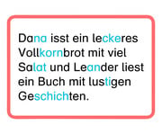Ich kann Sätze lesen 6