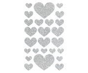 folia Moosgummi Glitzer Sticker Herz 50 Stück 4