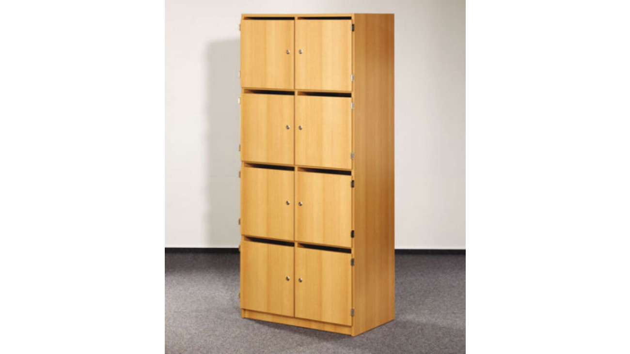 Schließfachschrank: 8 geschlossene Fächer mit Briefschlitz - betzold.de