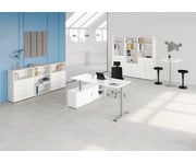 Betzold Schreibtisch Comfort mit Sideboard elektrisch höhenverstellbar 3
