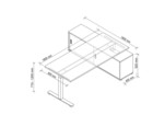 Betzold Schreibtisch Comfort mit Sideboard elektrisch höhenverstellbar