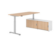 Betzold Schreibtisch Comfort mit Sideboard elektrisch höhenverstellbar 6