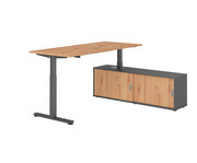 Betzold Schreibtisch Comfort mit Sideboard elektrisch höhenverstellbar 6