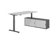 Betzold Schreibtisch Comfort mit Sideboard elektrisch höhenverstellbar 7