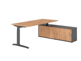 Betzold Schreibtisch VXB mit Sideboard, höhenverstellbar