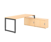 Betzold Schreibtisch mit Sideboard höhenverstellbar Kufengestell 3