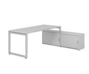 Betzold Schreibtisch mit Sideboard höhenverstellbar Kufengestell 5