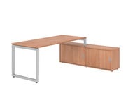 Betzold Schreibtisch mit Sideboard höhenverstellbar Kufengestell 3