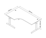 Betzold Eckschreibtisch VXB höhenverstellbar 200 x 120 cm 2