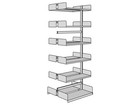 VIVAX Systemregal doppelseitiges Anbaufeld 200 x 100 cm