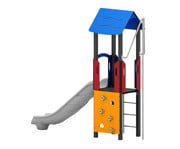 Spielturm mit Rutsche und Kletterwand 5