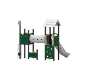 Spieltürme mit Tunnelbrücke Rutsche und Kletterwand 6