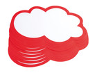 Moderationswolken 20 Stück 25 x 45 cm weiß/rot