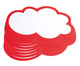 Moderationswolken 20 Stück 25 x 45 cm weiß/rot 1