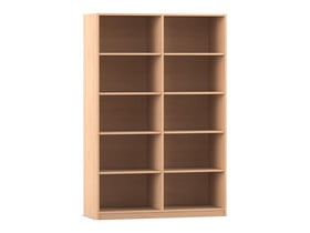Flexeo® Regal, 2 Reihen, 10 Fächer, hoch, Breite 126,4 cm