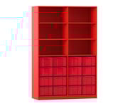 Flexeo® Regal 4 Reihen 16 große Boxen 6 Fächer oben 3