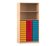 Flexeo® Regal 3 Reihen 30 kleine Boxen 2 Fächer oben 1
