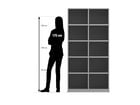 Flexeo® Bibliotheksregal 10 Fächer hoch Breite 94 4 cm