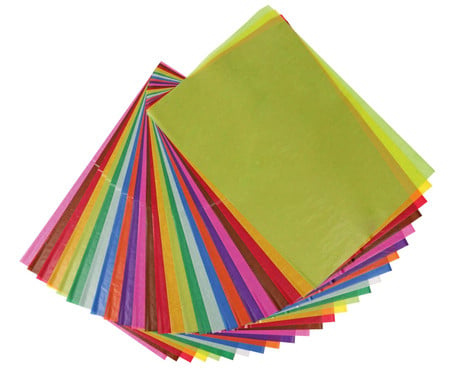 folia Transparentpapier 42 g/m² 70 x 100 cm 25 Bogen 10 Farben