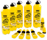 Set: UHU flinke Flasche 5 x 740 g + 6 Leerflaschen 35 g