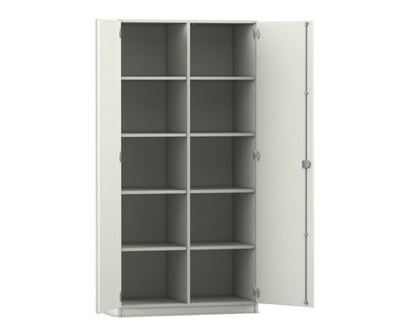 Flexeo® Schrank 10 Fächer Mittelwand 2 Türen Breite 94 4 cm