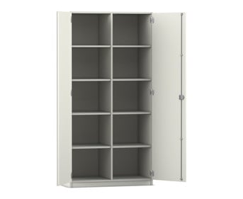 Flexeo® Schrank 10 Fächer Mittelwand 2 Türen Breite 94 4 cm