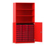 Flexeo® Schrank 24 kleine Boxen 3 Fächer 2 Halbtüren 3