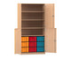 Flexeo® Schrank 9 große Boxen 4 Fächer 4 Halbtüren 1