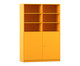 Flexeo® Schrank 16 große Boxen 6 Fächer Mittelwand 2 Halbtüren 4