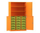 Flexeo® Halbtürenschrank PRO 3 Reihen 24 Boxen Gr S 3 Fächer 4 Halbtüren 3