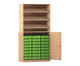 Flexeo® Schrank 3 Schrägablagen 24 kleine Boxen 2 Halbtüren 6