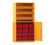 Flexeo® Schrank 3 Schrägablagen 12 große Boxen 2 Halbtüren 3