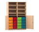 Flexeo® Schrank 6 Schrägablagen 16 große Boxen 2 Halbtüren 1