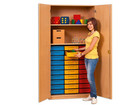 Flexeo® Schrank 30 kleine Boxen 2 Fächer 2 Türen