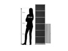 Flexeo® Schrank 6 Fächer 1 Halbtür Breite 48 1cm