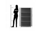 Flexeo® Drehtüren Schrank 4 Fächer = 4 Ordnerhöhen