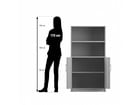 Flexeo® Kombi Schrank unten Drehtüren oben 2 Fächer = 4 Ordnerhöhen