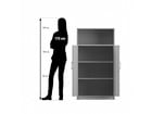 Flexeo® Kombi Schrank unten Drehtüren oben 1 Fach = 4 Ordnerhöhen