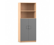 Flexeo® Schrank 5 Fächer unten Drehtüren = 5 Ordnerhöhen 5