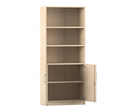 Flexeo® Kombi Schrank 5 Fächer unten Drehtüren = 5 Ordnerhöhen