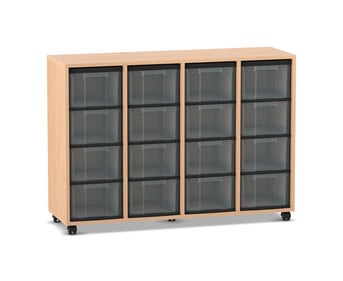 Flexeo® Regal 4 Reihen 16 große Boxen