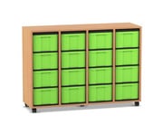 Flexeo® Regal 4 Reihen 16 große Boxen 1