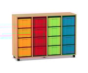 Flexeo® Regal 4 Reihen 16 große Boxen 1