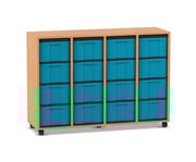 Flexeo® Regal 4 Reihen 16 große Boxen 1