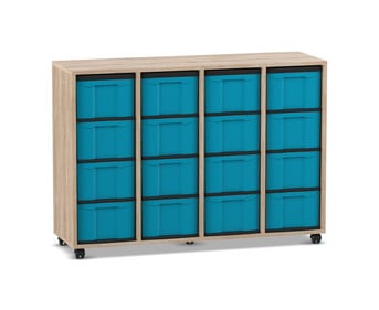 Flexeo® Regal 4 Reihen 16 große Boxen