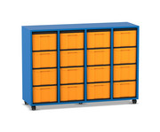 Flexeo® Regal 4 Reihen 16 große Boxen 1