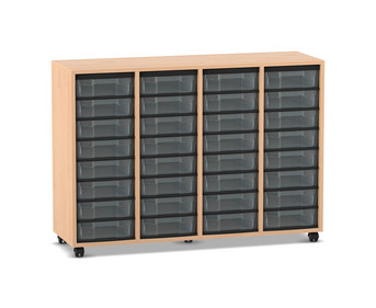 Flexeo® Regal 4 Reihen 32 kleine Boxen